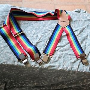 Rainbow Suspenders for Men